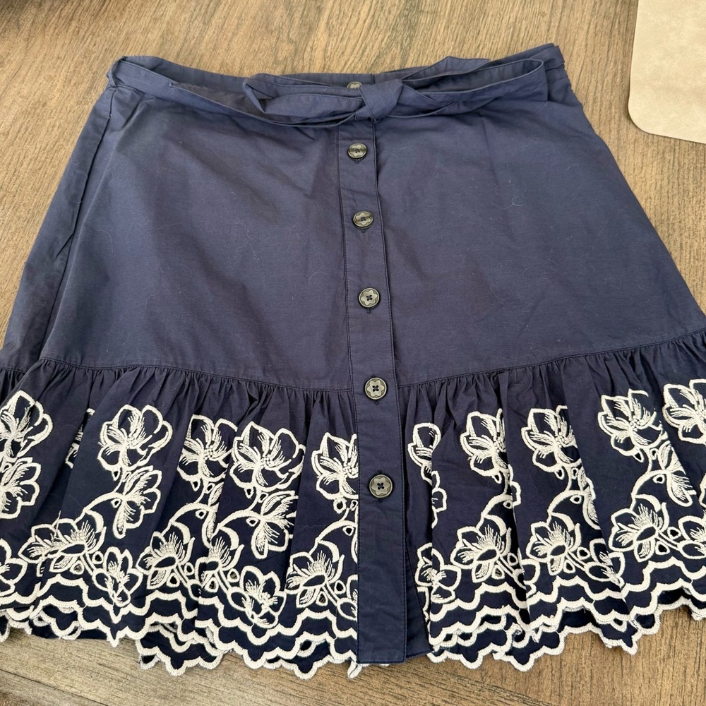 Draper James Eyelet Embroidered Tiered Skirt